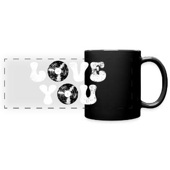 Love You - Panorama-Tasse farbig - Schwarz - Vorne
