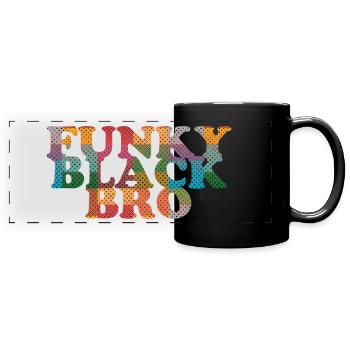 Funky Black Bro - Mug panoramique uni - noir - Devant