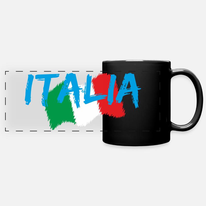 Italy Edo blue - Full Colour Panoramic Mug - black