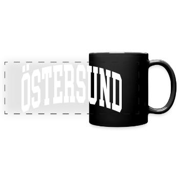 Östersund - Mug panoramique uni - noir - Devant