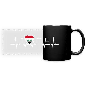 i love home homeland Iraq - Full Colour Panoramic Mug - black - Front