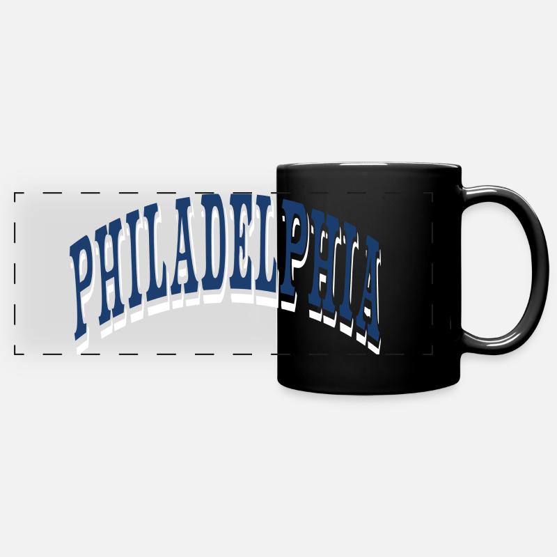 Philadelphia - Full Colour Panoramic Mug - black