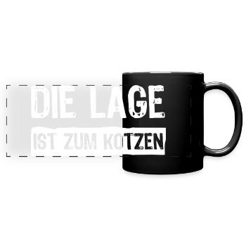 The location sucks - Full Colour Panoramic Mug - black - Front