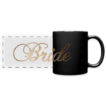Mariée dorée - Mug panoramique uni - noir - Devant