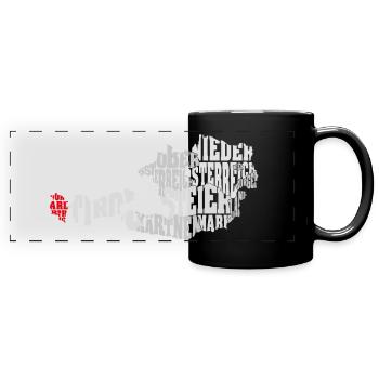 Vorarlberg Autriche - Mug panoramique uni - noir - Devant