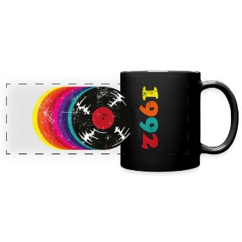Millésime 1992 - Mug panoramique uni - noir - Devant