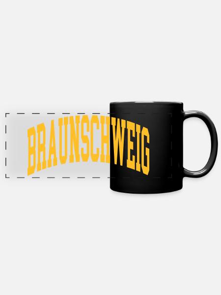 Braunschweig - Panorama-Tasse farbig - Schwarz