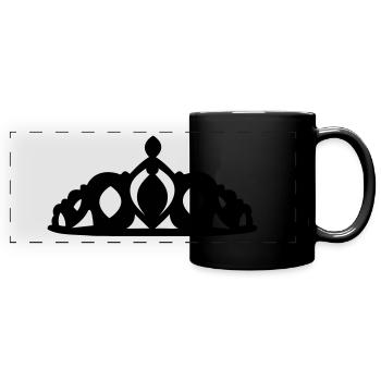 diadem_2 - Panorama-Tasse farbig - Schwarz - Vorne