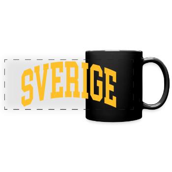 Sverige - Mug panoramique uni - noir - Devant