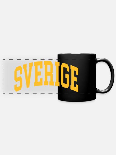 Sverige - Panorama-Tasse farbig - Schwarz