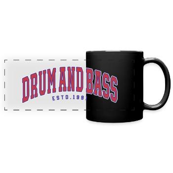 Drum And Bass Jersey - Full Colour Panoramic Mug - black - Front