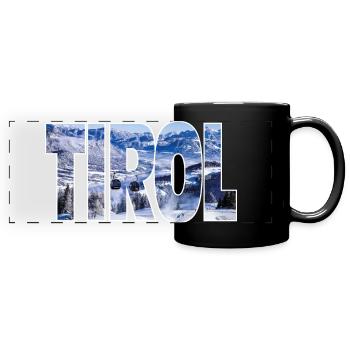 Tirol - Panorama-Tasse farbig - Schwarz - Vorne