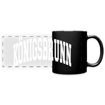 Königsbrunn - Panorama-Tasse farbig - Schwarz - Vorne