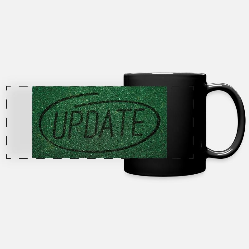 Mise à jour verte - Mug panoramique uni - noir