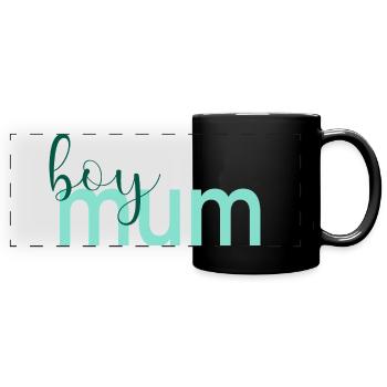 Maman garçon de la fête des mères - Mug panoramique uni - noir - Devant
