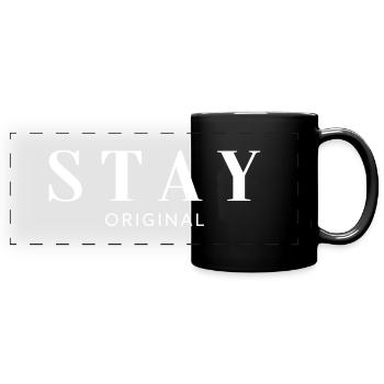 Stay Original - Panorama-Tasse farbig - Schwarz - Vorne