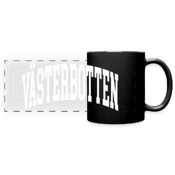 Västerbotten - Panorama-Tasse farbig - Schwarz - Vorne