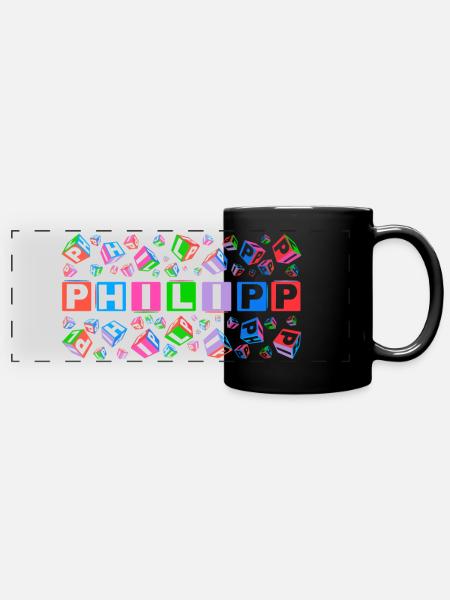 PHILIPP colourful cubes - Panorama-Tasse farbig - Schwarz