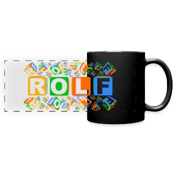 ROLF colourful cubes - Panorama-Tasse farbig - Schwarz - Vorne