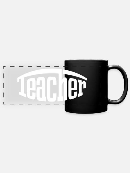 Teacher Teacher English Teacher - Full Colour Panoramic Mug - black