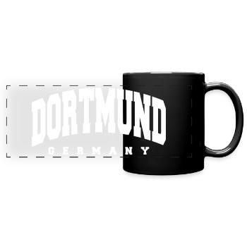 Dortmund - Mug panoramique uni - noir - Devant