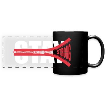 STAY STRONG - Encourage - Give strength - Full Colour Panoramic Mug - black - Front