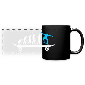Skateboard Evolution Skateboarder - Panorama-Tasse farbig - Schwarz - Vorne