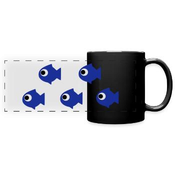 fishes - Panoramamok gekleurd - zwart - Voor