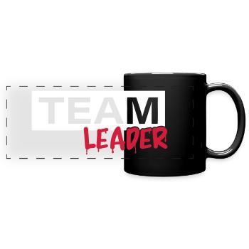 Chef d'équipe - Mug panoramique uni - noir - Devant