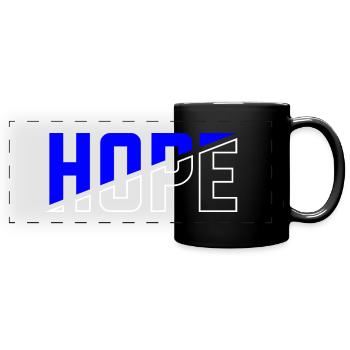 Hope - Panorama-Tasse farbig - Schwarz - Vorne