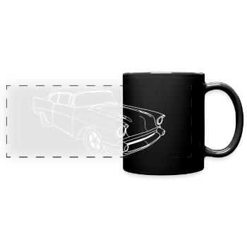 Voiture ancienne américaine - Mug panoramique uni - noir - Devant