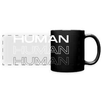 Humain - Mug panoramique uni - noir - Devant