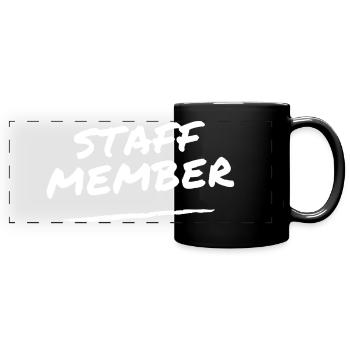 Staff Member - Crew - Team - Mitarbeiter Mitglied - Full Colour Panoramic Mug - black - Front