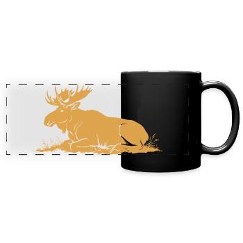 Elk - Full Colour Panoramic Mug - black - Front
