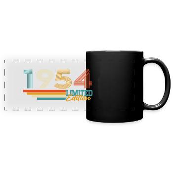 1954 Jahrgang geboren Geburtstag Geschenk - Panorama-Tasse farbig - Schwarz - Vorne