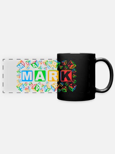 MARK colourful cubes - Panorama-Tasse farbig - Schwarz