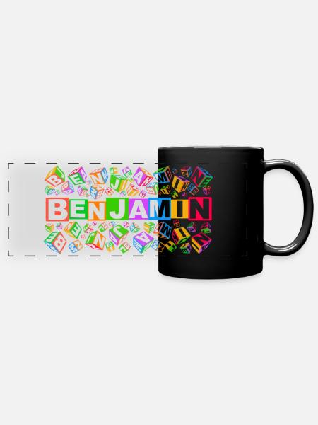 BENJAMIN colourful cubes - Panorama-Tasse farbig - Schwarz