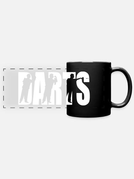 Darts - Panorama-Tasse farbig - Schwarz