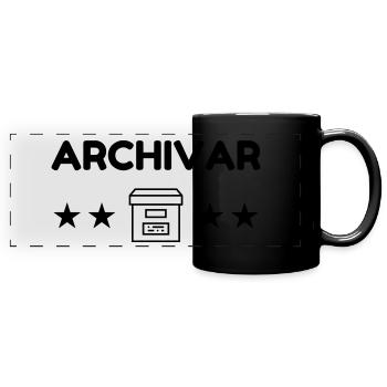 Archiviste / Archives / Travail / Métier / Job - Mug panoramique uni - noir - Devant