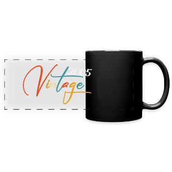 2005 vintage vintage cadeau d’anniversaire rétro - Mug panoramique uni - noir - Devant