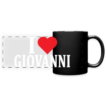 T-Shirt Ich liebe Giovanni T-Shirt Geschenkidee - Panorama-Tasse farbig - Schwarz - Vorne