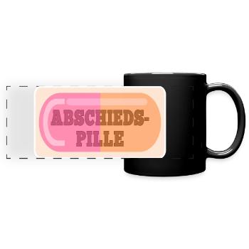 ABSCHIEDSPILLE ABSCHIED - Panorama-Tasse farbig - Schwarz - Vorne