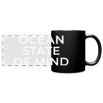 Ocean state - Full Colour Panoramic Mug - black - Front