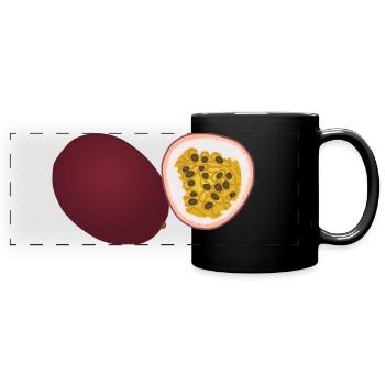 Passionsfrucht-Duo-Kunst - Panorama-Tasse farbig - Schwarz - Vorne