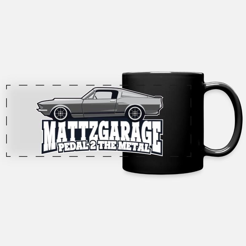 Pedal 2 the metal!!! - Full Colour Panoramic Mug - black