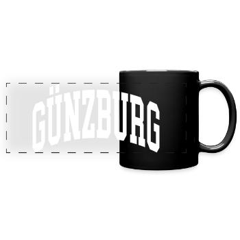 Günzburg - Panorama-Tasse farbig - Schwarz - Vorne
