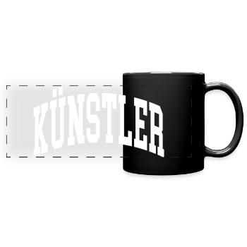 Künstler - Panorama-Tasse farbig - Schwarz - Vorne