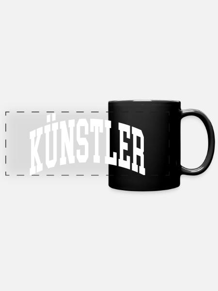 Künstler - Panorama-Tasse farbig - Schwarz