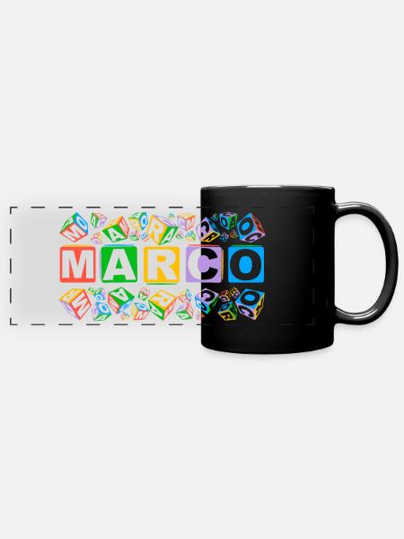 MARCO colourful cubes - Panorama-Tasse farbig - Schwarz