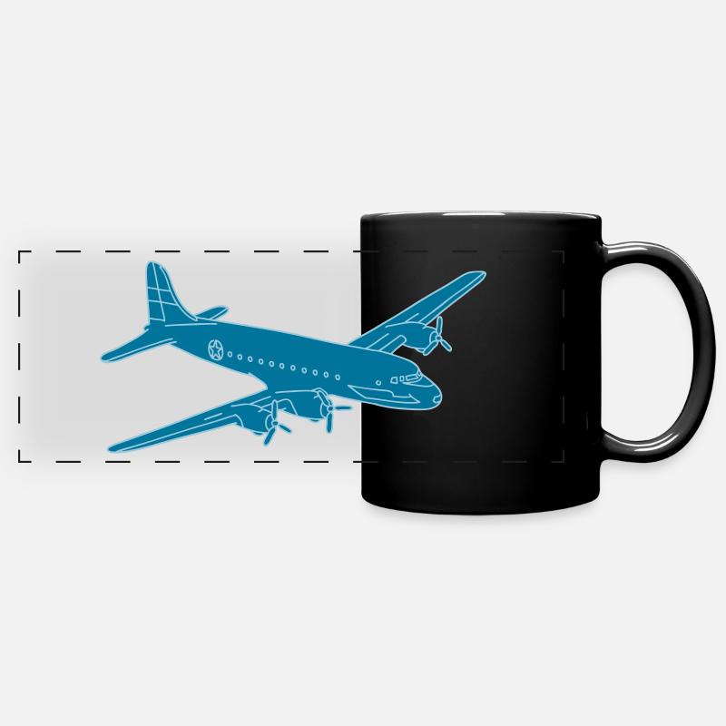 Airplane 2 - Full Colour Panoramic Mug - black